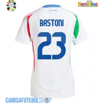 Camisa de time de futebol Itália Alessandro Bastoni #23 Replicas 2º Equipamento Feminina Europeu 2024 Manga Curta
